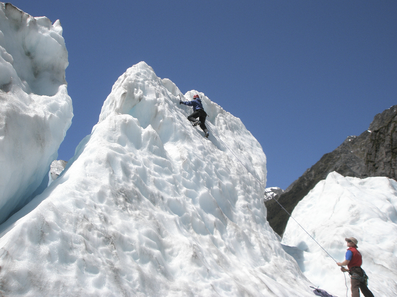 Ice climbing course on Fox Glacier- New Zealand