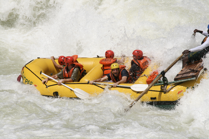 Class 5 rapids on the Zambezi River- Zambia
