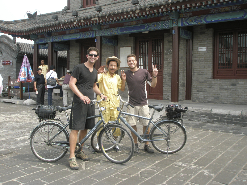 Riding bikes around the ancient city walls- Xi\'an, China